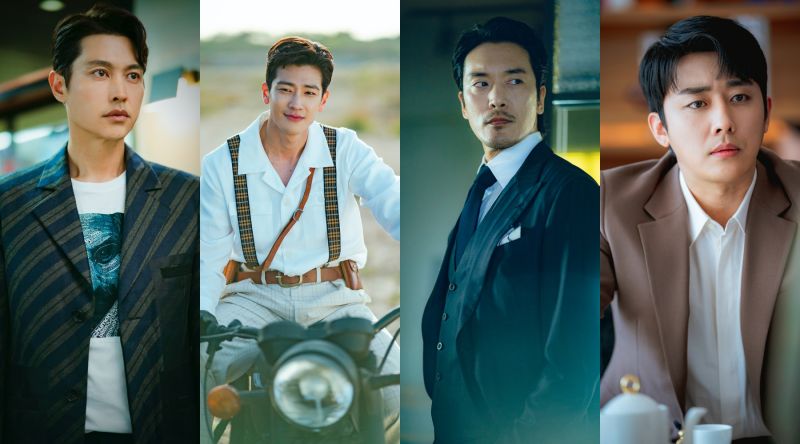 ▲劇中,宋智孝周旋於宋鍾鎬(左起)具子成、金敏俊、孫浩俊之間。(圖/Netflix)