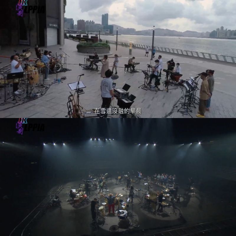 ▲陳奕迅從室外唱到室內。(圖/HK