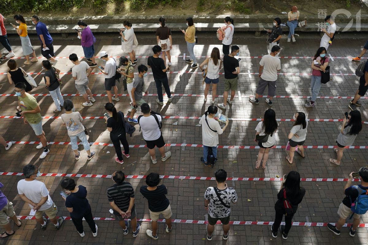 ▲7/11 香港大埔區的投票站。（圖／翻攝自《香港 01 》）