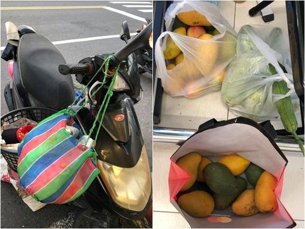 ▲網友直擊老爺爺被砸芒果後,將剩下的芒果都買回去。(圖/翻攝爆怨公社)