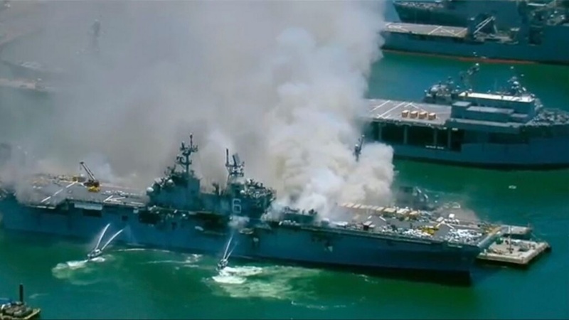 美兩棲攻擊艦驚傳爆炸！火光濃煙密布　至少21人受傷送醫
