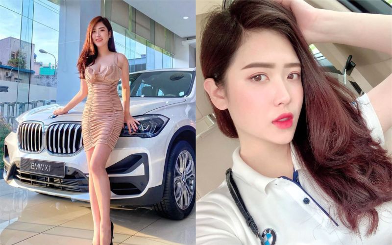 ▲近日，一位越南的BMW汽車業務員在網路上走紅，身材高挑、擁有一雙大長腿與精緻臉蛋的她在IG上引起網友注意。（圖／翻攝自@aysa0203）