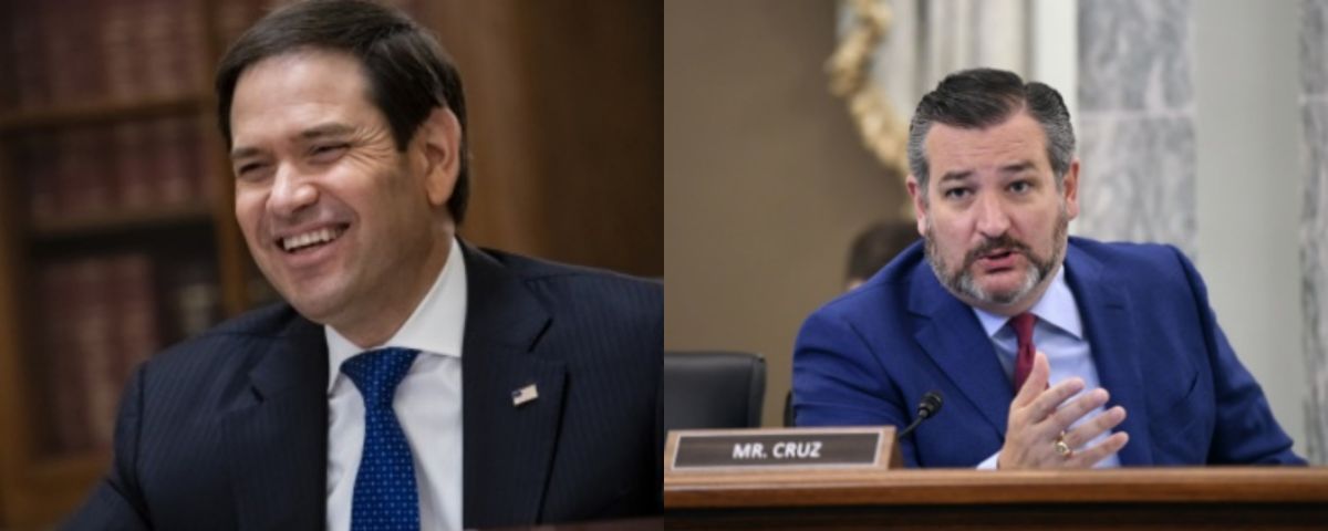▲美國共和黨籍參議員克魯茲(右)和盧比奧(左)。（圖／美聯社／達志影像）