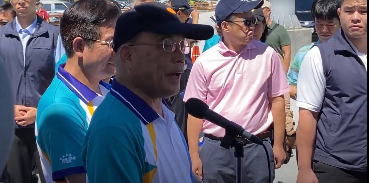 ▲行政院長蘇貞昌回應高雄、台南兩市警局長被拔官一事。（圖／記者李清貴攝,2020.7.14)