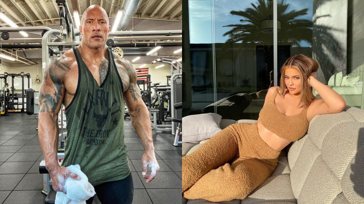 ▲巨石強森（左）登IG富豪榜冠軍，凱莉傑納（右）第二。（圖／巨石強森、凱莉傑納 IG） 