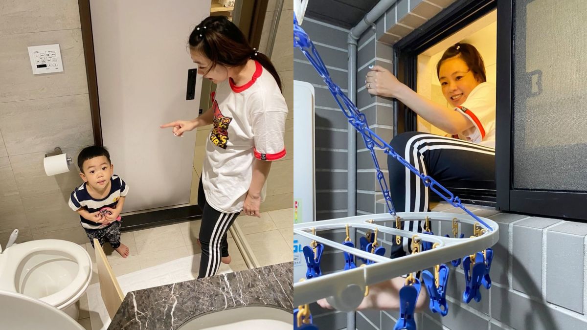 ▲二伯（右）爬窗救出蔡桃貴。（圖 ／蔡阿嘎IG） 