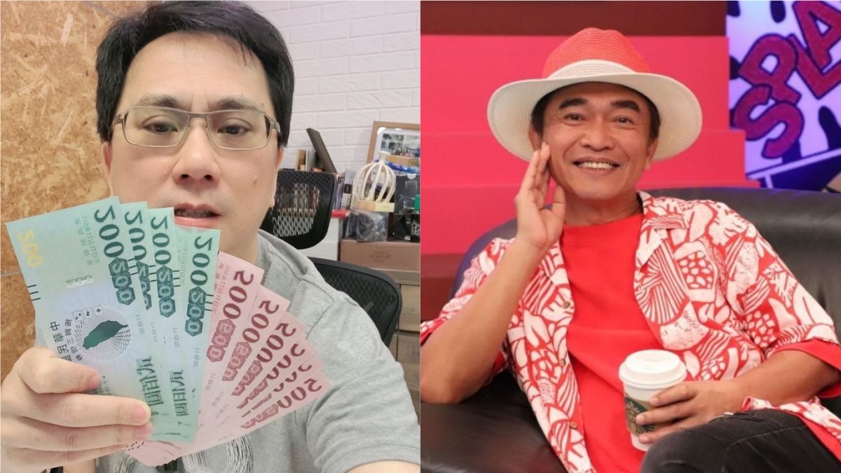 ▲ 486 先生手拿還沒曝光的三倍券回應吳宗憲，引起眾人討論。（合成圖／左圖翻攝自 486 先生臉書；右圖翻攝自 中天）