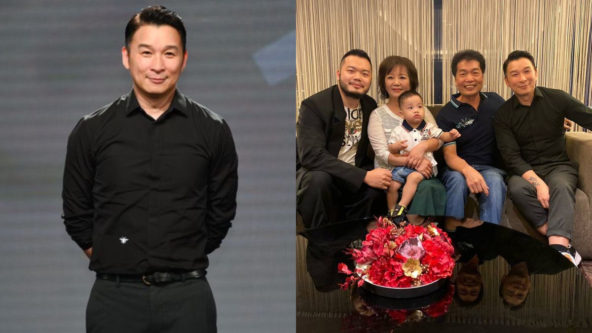 ▲陳鎮川（左圖）與丈夫的家人共進晚餐。（圖／記者陳明安攝、陳鎮川臉書）