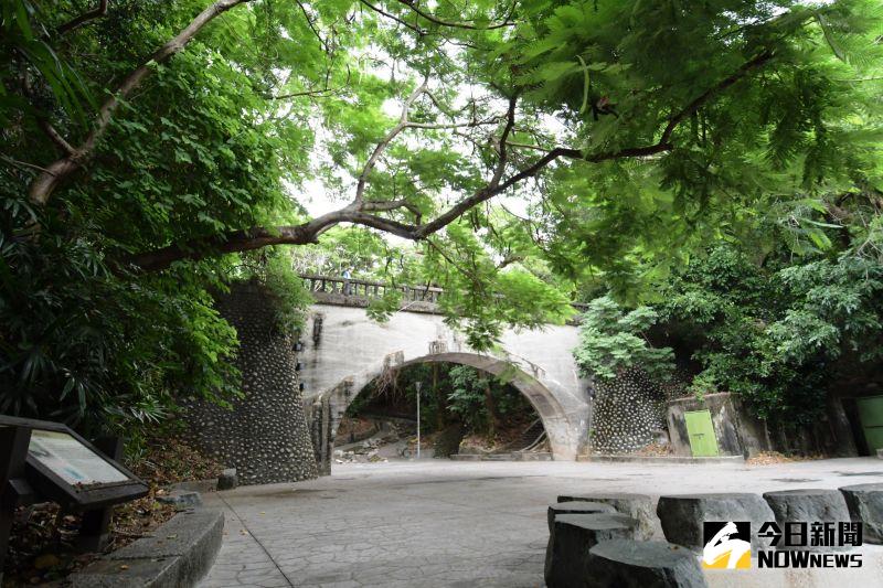 ▲八卦山的銀橋飛瀑未在八卦山風景區內,深入林蔭步道,有傳說中的冷泉。(圖/記者陳雅芳攝,2020.07.16)