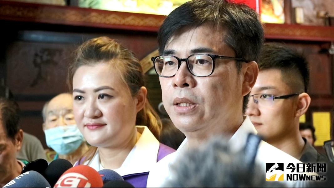 ▲陳其邁今（17）日表示，選舉剩下不到一個月的時間，三個候選人要互相期許，做一個有政策牛肉、有實實在在政策內容的候選人。（圖／記者鄭婷襄攝，2020.07.17）