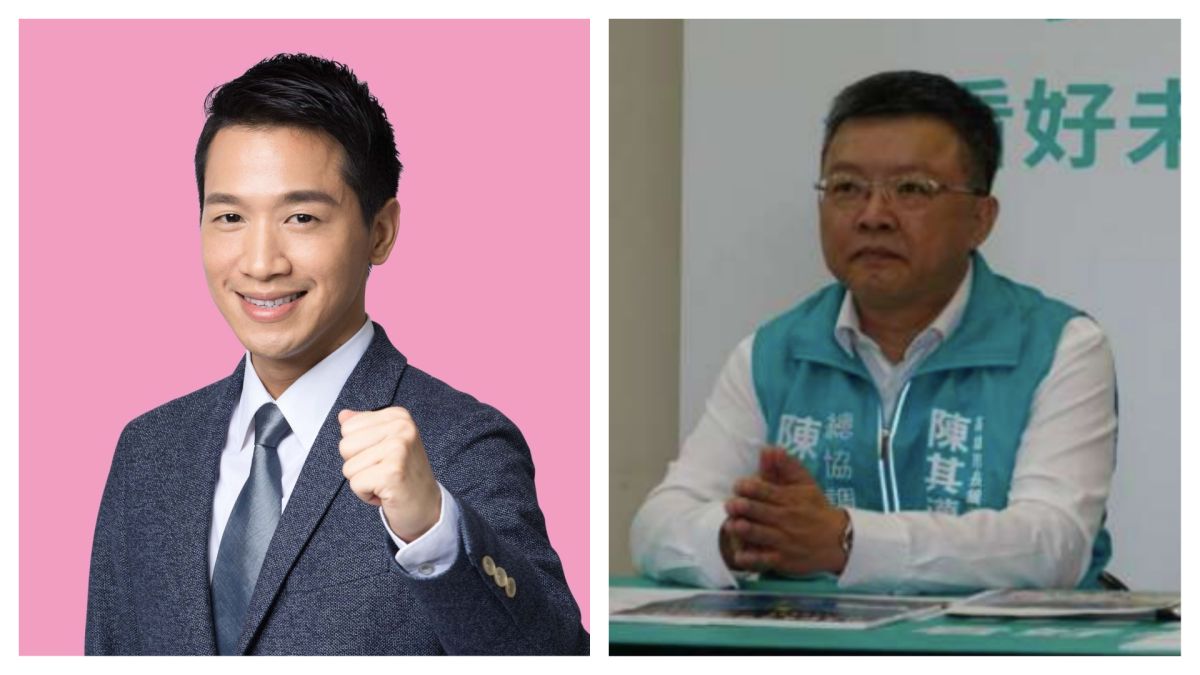 ▲本屆民進黨中常委選舉，估計湧言會推出的台鹽董事長陳啟昱（右）會對決綠色友誼連線少主何志偉。（圖／翻攝何志偉臉書、NOWnews資料照片）