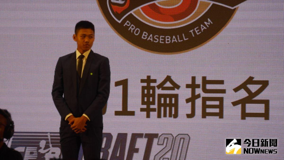 ▲中職選秀榜眼林子豪。（圖／吳政紘攝）