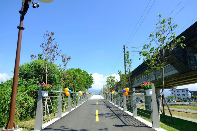 自行車道跨越陸橋　串聯宜蘭、羅東兩運動公園
