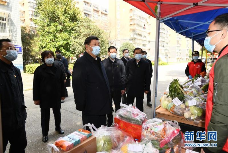 ▲習近平前往新冠肺炎重災區武漢視察。(圖/翻攝自新華網)