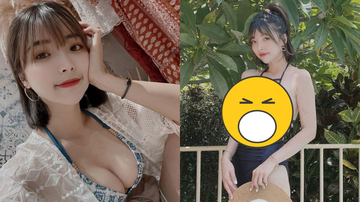 ▲阿圓分享連身泳衣穿搭，胸前有邪惡亮點。（圖／一隻阿圓臉書、IG）