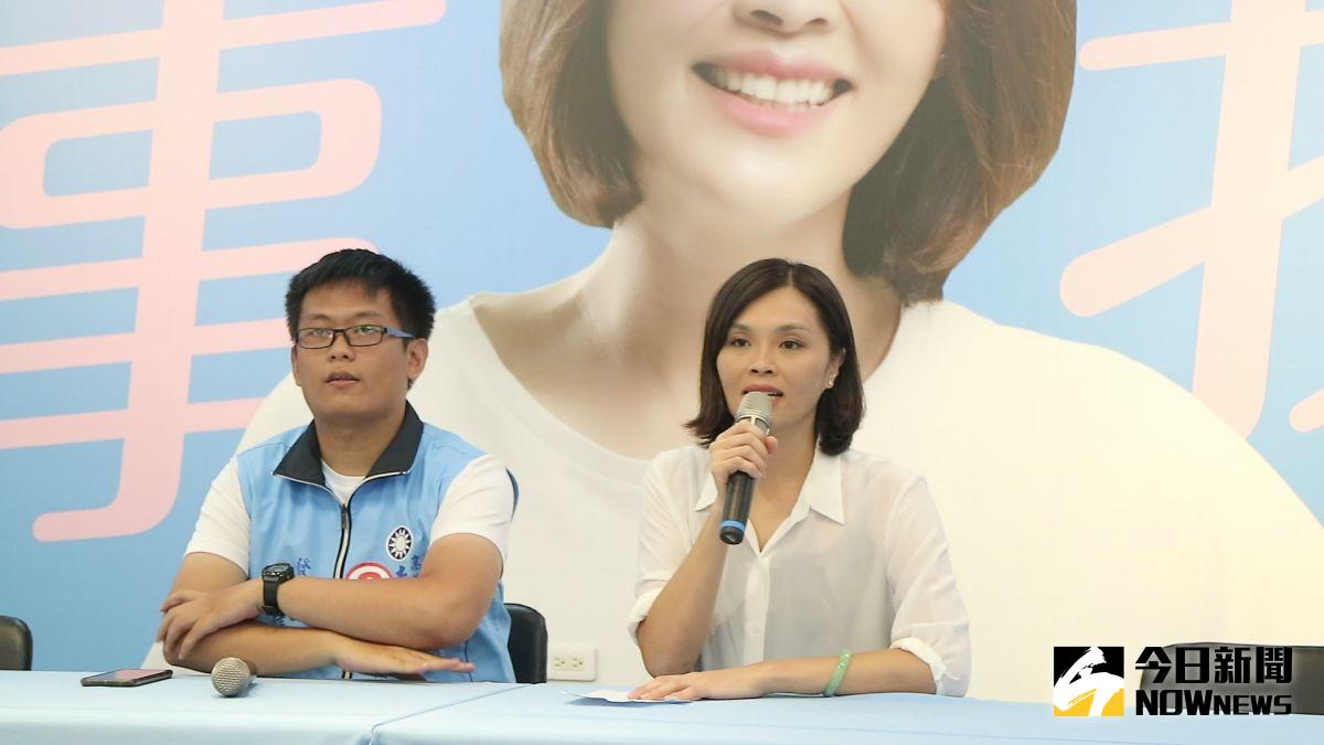 ▲國民黨高雄市長候選人李眉蓁今（22）日上午十一點半針對碩士論文涉嫌抄襲一事，召開記者會說明。（圖／記者鄭婷襄攝，2020.07.22）