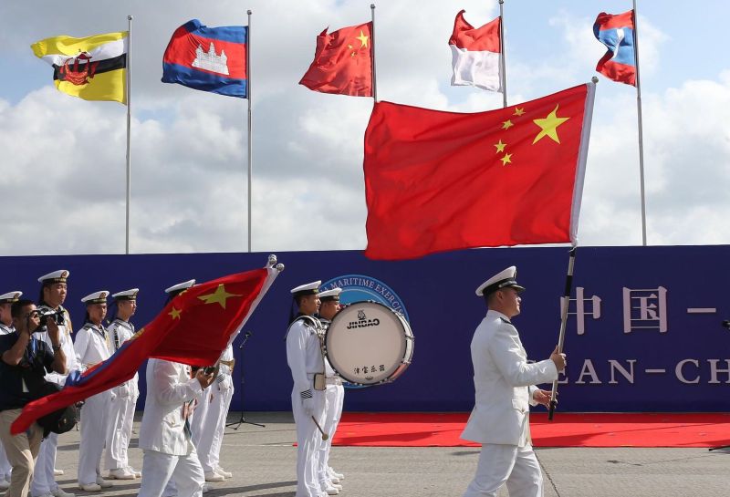 ▲美國國防部長譴責中國將國際海域劃入「海上帝國」內。（圖／翻攝自 Axios ）