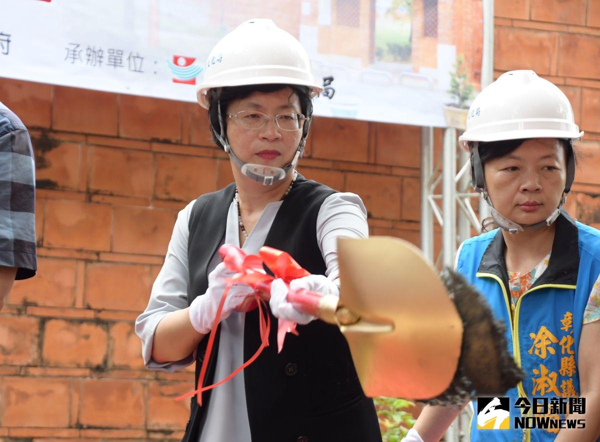 ▲彰化縣長王惠美至鹿港文開書院主持漢學中心景觀工程開工典禮。（圖／記者陳雅芳攝，2020.07.22）
