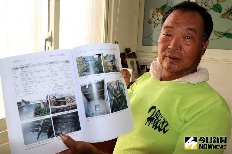 ▲吳通壽老師傅在2013年被文化部列入「一心一藝」的巨匠名冊中，他的專長是有關土水修治技術部分。（圖／記者張塵攝，2020.07.23）