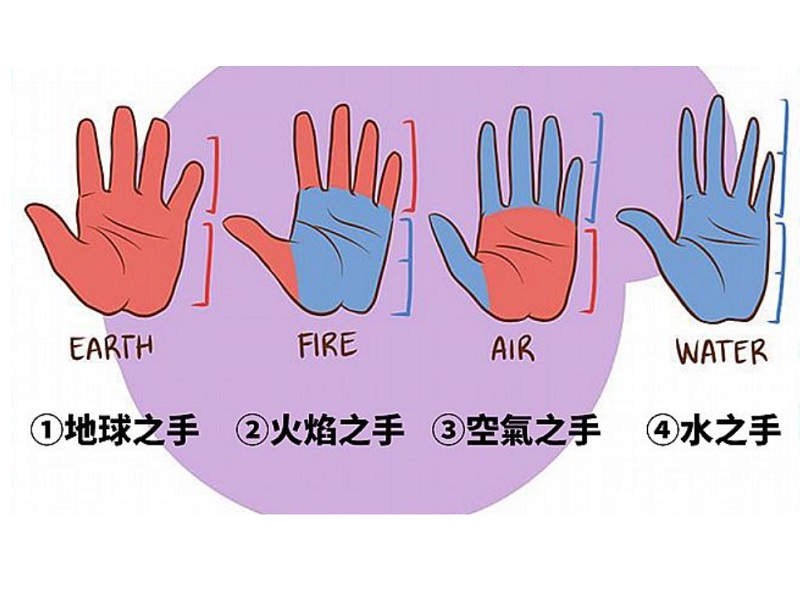 ▲你的手掌和手指比例最接近上圖的哪個類型？一秒洞悉你的「真實性格」。（圖／翻攝自Look Pretty）