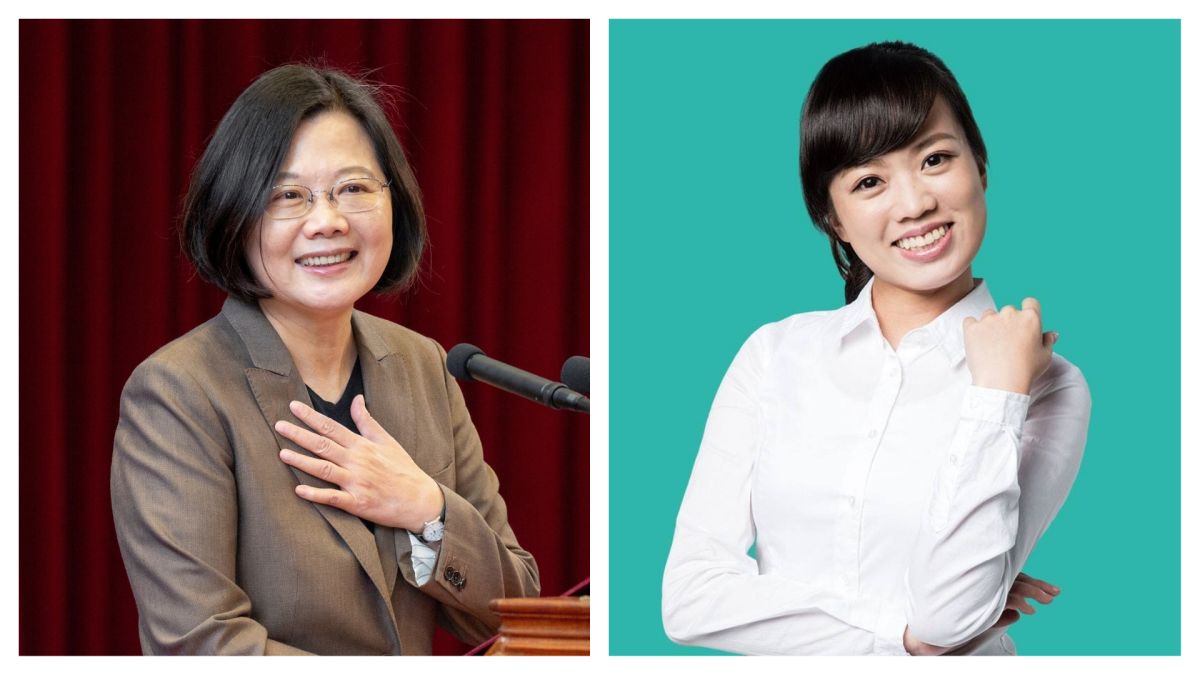 ▲淡水蔡依林、民進黨前立委呂孫綾最近出任民進黨主席蔡英文的特助，蔡英文現有三個主席特助，創下民進黨紀錄。（圖／翻攝呂孫綾、蔡英文臉書）