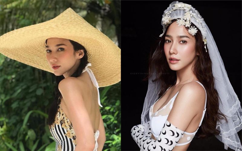 ▲在泰國，有位女星因為一張泳衣照與中國明星Angelababy長得有些相似，而被網友封為「泰版baby」。（圖／翻攝自IG）