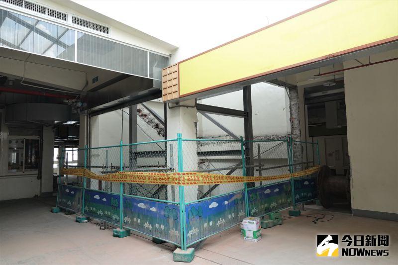 ▲經濟部對於各地老舊市場進行的耐震總體檢,鹿港鎮第一公有零售市場正進行耐震補強工程。(圖/記者陳雅芳攝,2020.07.27)
