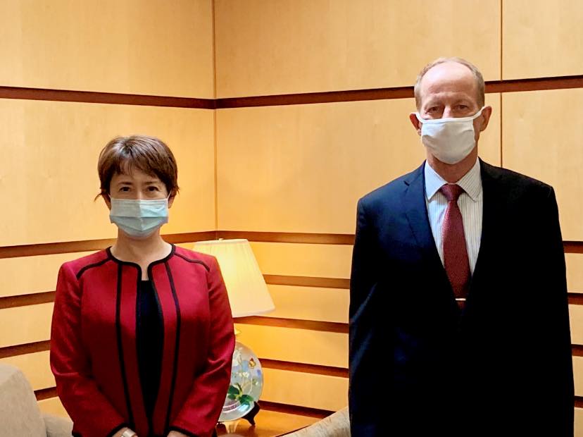 ▲駐美代表蕭美琴會晤美國務院亞太助卿，盼推動深化台美夥伴關係。（圖／翻攝自駐美國台北經濟文化代表處臉書）