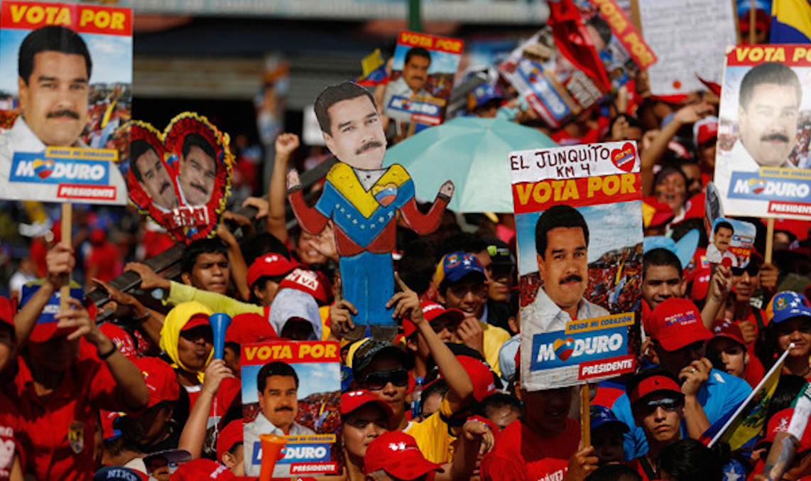 ▲2018年委內瑞拉選舉。圖為左派領導人馬杜洛（Nicolas Maduro）的支持者。（圖／翻攝自澳洲國際事務研究所AIIA）