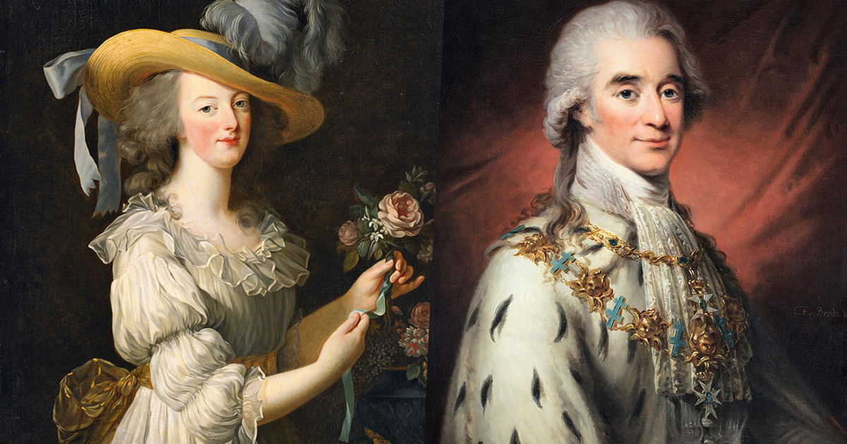 ▲Axel von Fersen伯爵(右)與瑪麗皇后（左)（圖｜翻攝自Wikimedia)