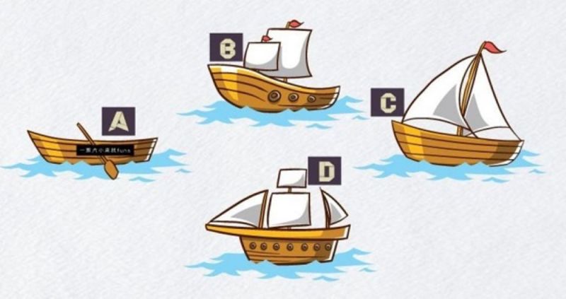 ▲根據日本心理測驗網站《shinri》報導，若你的眼前出現四艘船，會選擇哪一艘搭呢？答案將能測出「你最近的心累指數」。（圖／翻攝shinri）