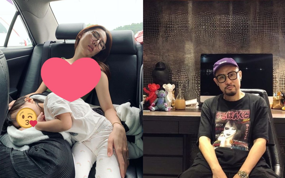 ▲熱狗（右）曝女友鄭年均（左）熟睡照。（圖／熱狗IG） 