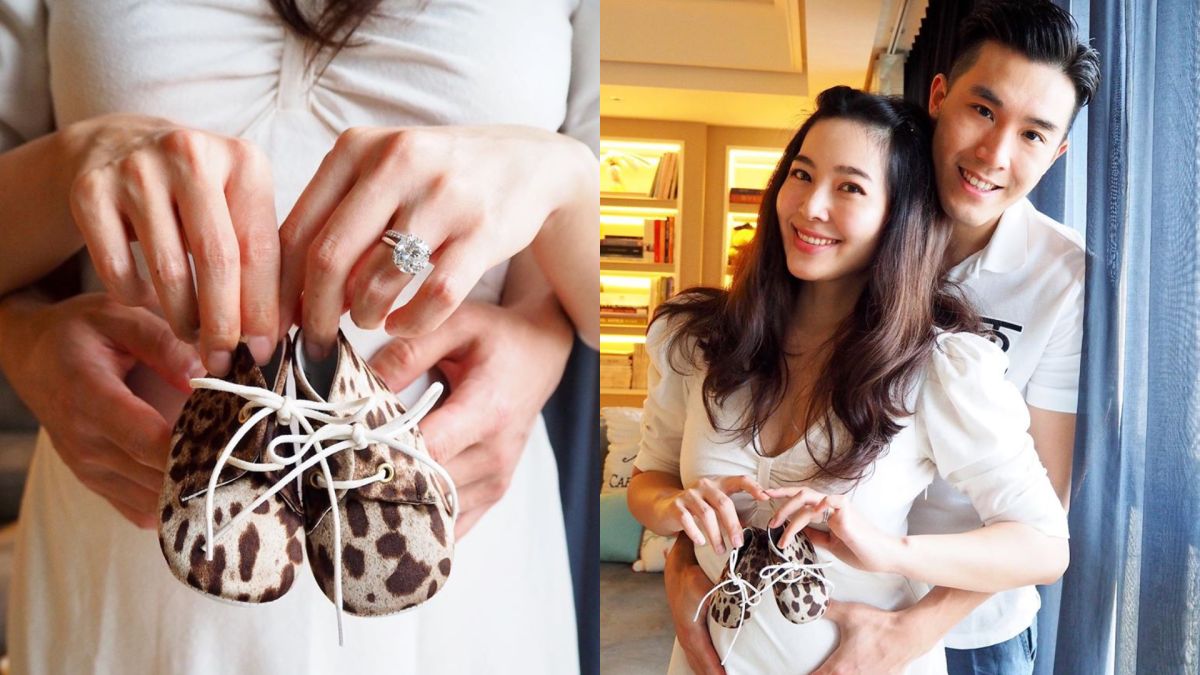 ▲微風千金廖曉喬與丈夫宣布懷孕喜訊。（圖／廖曉喬臉書）