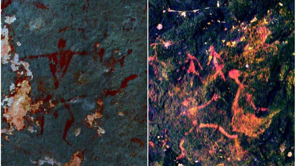 ▲上週五（24日），在攀牙灣國家公園（Phang Nga Bay Marine National Park）內驚現千年古老壁畫。（圖／國民報，ANN）