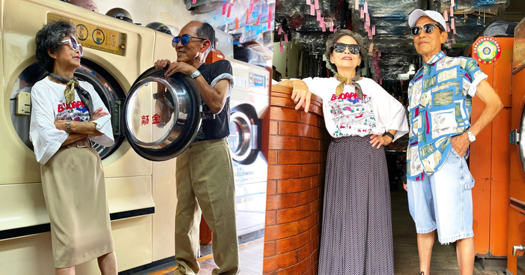 ▲高齡80多歲的網紅爺奶萬吉、秀娥在IG爆紅｜Wan Ji (right) ; Sho-Er (left), an elderly couple, became an overnight sensation after their Instagram account was created one month ago. (Courtesy of Instagram/@wantshowasyoung)