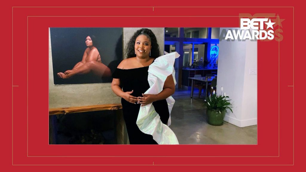 VARIOUS CITIES – JUNE 28: In this screengrab, Lizzo is seen during the 2020 BET Awards. The 20th annual BET Awards, which aired June 28, 2020, was held virtually due to restrictions to slow the spread of COVID-19. (Photo by BET Awards 2020/Getty Images via Getty Images)