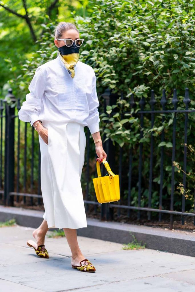 NEW YORK, NEW YORK – JUNE 25: Olivia Palermo is seen in Brooklyn on June 25, 2020 in New York City. (Photo by Gotham/GC Images)