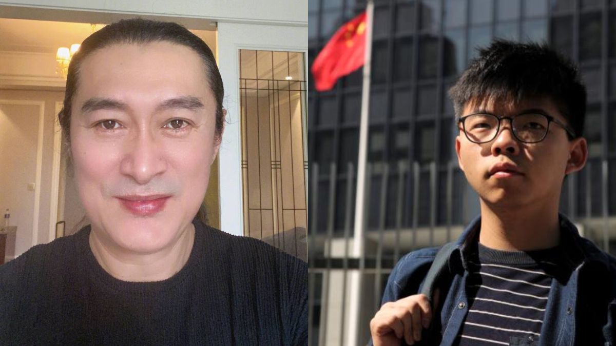 ▲提及大陸幫香港抗疫，黃安點名黃之鋒（右圖），問他為香港做了什麼？（圖／黃安微博、美聯社）