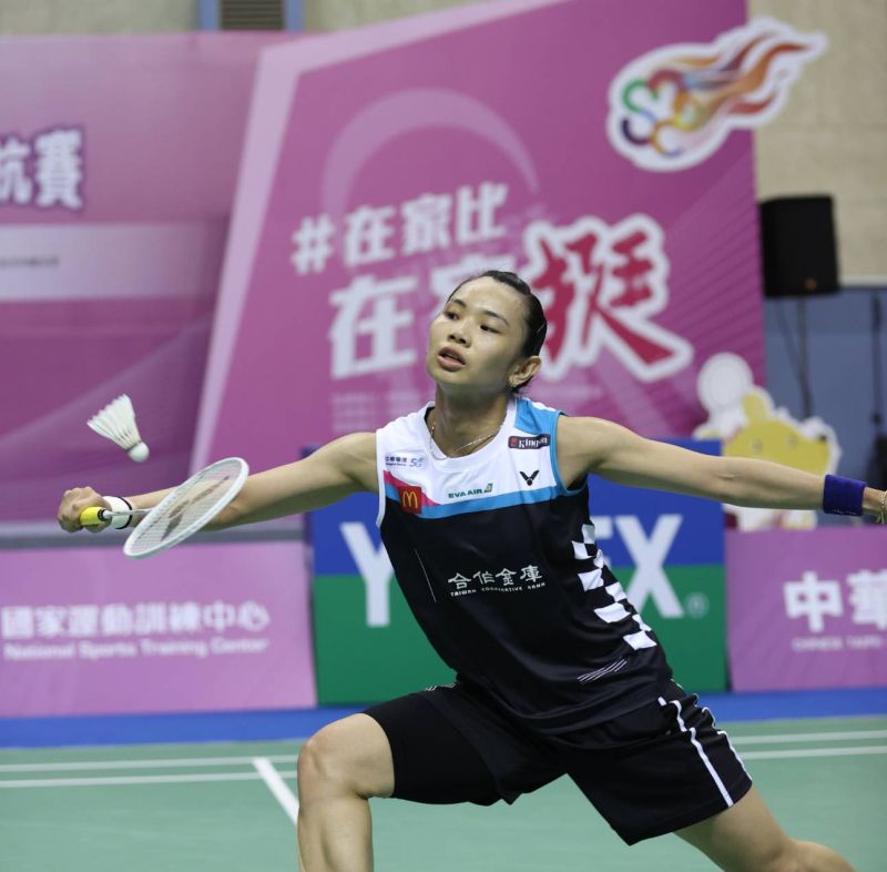▲模擬東京奧運對抗賽,焦點大戰,世界羽球球后戴資穎出戰男子選手林家翾。(圖/國訓中心提供)
