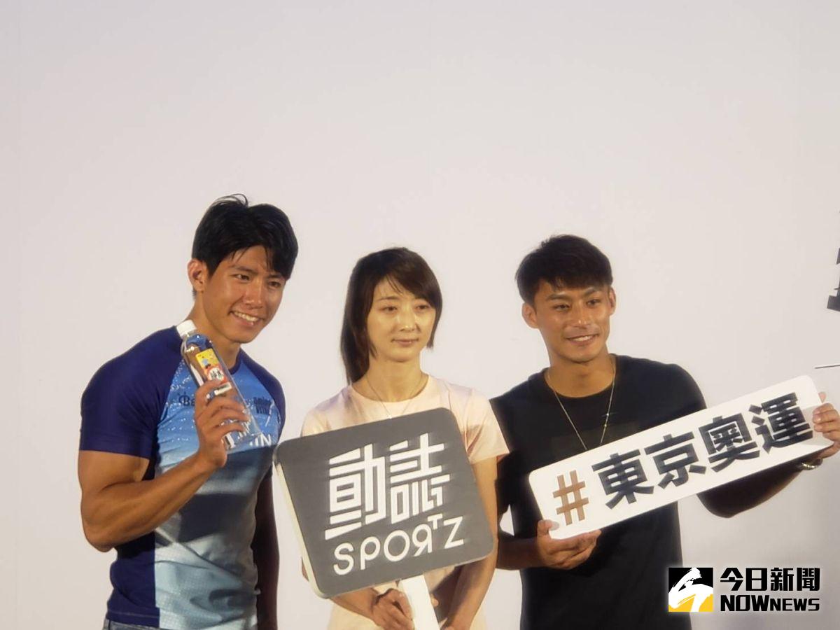 ▲運動產業博覽會邀請輕艇選手林雍傑、攀岩國手李虹瑩和柔道國手楊勇緯分享自身經驗。（圖／黃建霖攝）