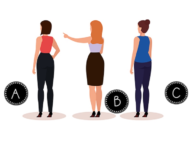 ▲直覺哪個女生轉過來最美？測你在愛情裡的「最大魅力」。（圖／翻攝自Look Pretty）