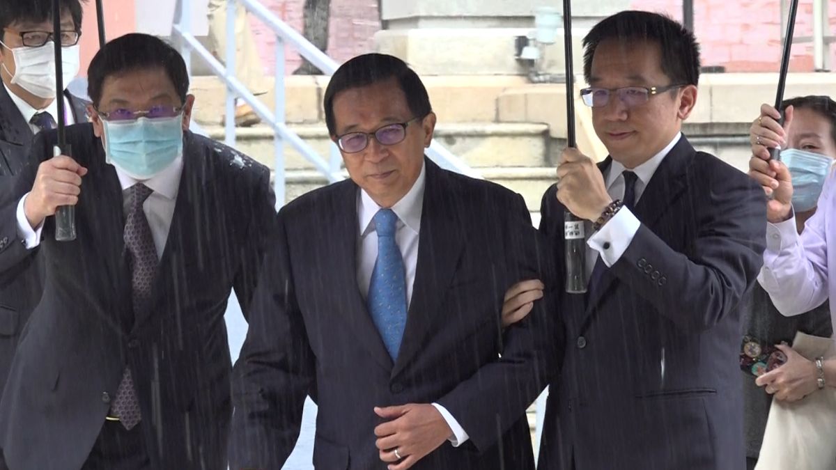 ▲前總統陳水扁今天（3日）一早就從高雄北上，參與前總統李登輝的追思會。（圖／記者朱永強攝m2020.8.3）