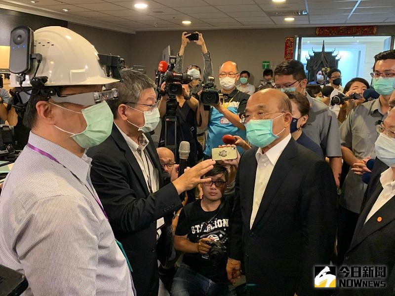 ▲蘇貞昌表示，蔡英文總統用人並非考量派系，李大維歷練完整，總統此時需要他幫忙，是很合適的人才。(圖/記者康子仁攝,2020.08.04)