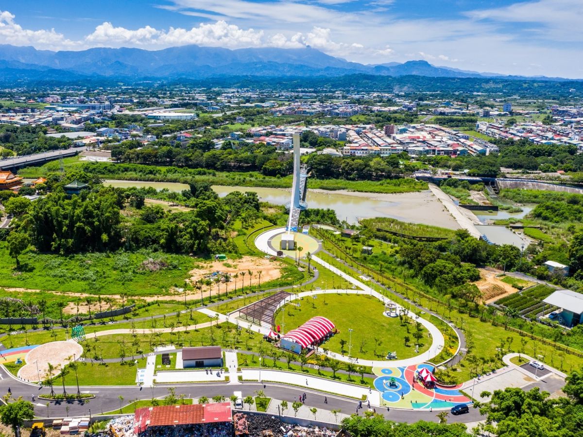▲綠映水漾公園空拍照。（圖／嘉義市政府提供）