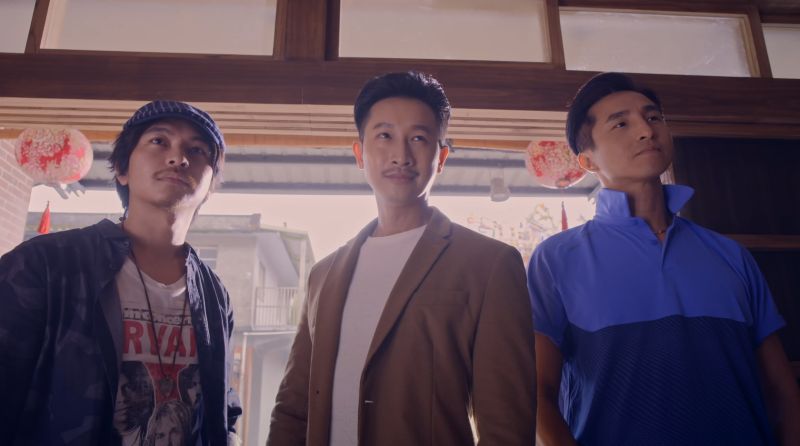 ▲楊銘威(左起)、Darren邱凱偉,王少偉,三兄弟將聯手回珍賀齋騙鍾欣凌錢。(圖