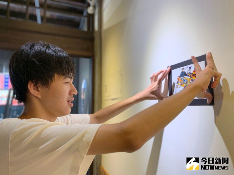 ▲陳冠廷「畫說」畫展正在溪湖鎮的滴答咖啡展開,至8月16日展出。(圖/記者陳雅芳攝,2020.08.06)