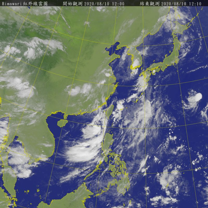 ▲今（ 10 ）日下午日本氣象廳已將熱帶性低氣壓升格為颱風，第 6 號颱風正式命名為米克拉。（圖／氣象局）