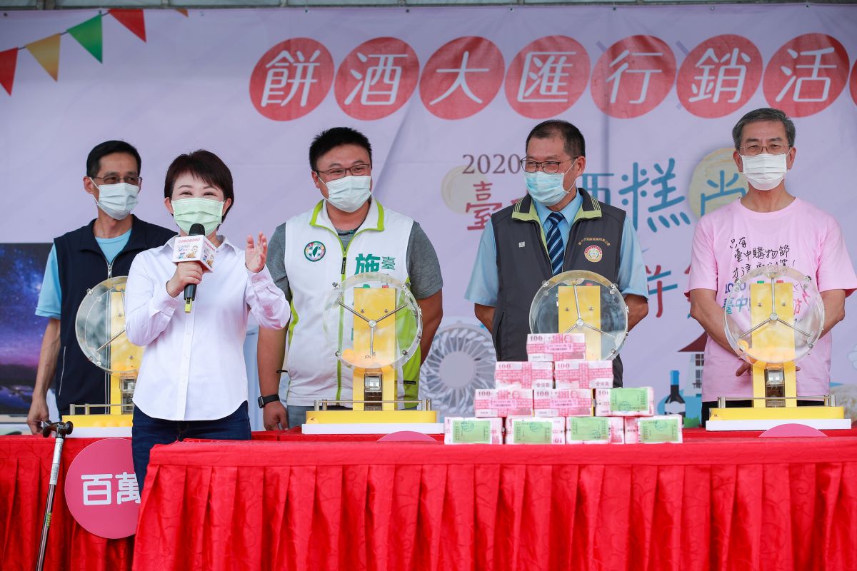 ▲台中購物節八月底落幕，市長盧秀燕呼籲消費搭購物節列車，有機會中大獎。（圖／柳榮俊攝，2020.8.11)