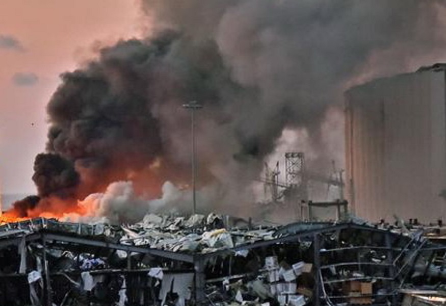 ▲硝酸銨引發貝魯特大爆炸(圖/翻攝德國之聲中文網)