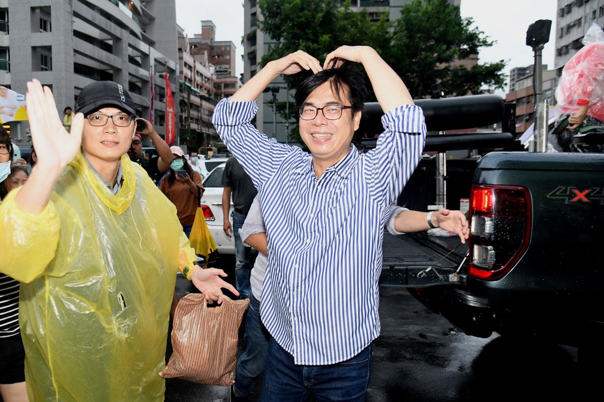 ▲陳其邁當選高雄市長，相較於2018年市長選舉，他的得票率成長25%。（圖／記者林柏年攝）